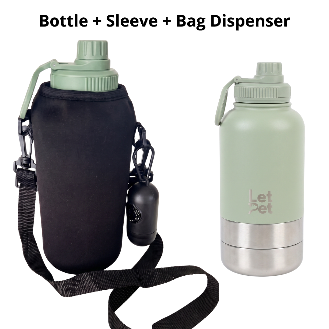 All-in-One Dog Walking Kit | Bottle + Sleeve + Bag Dispenser