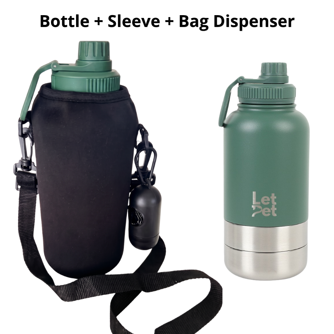 All-in-One Dog Walking Kit | Bottle + Sleeve + Bag Dispenser