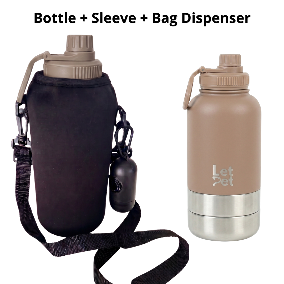 All-in-One Dog Walking Kit | Bottle + Sleeve + Bag Dispenser