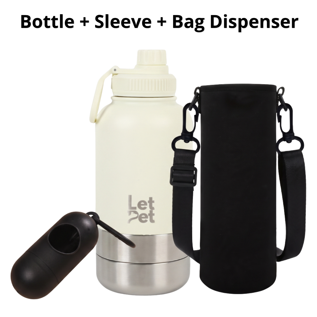 All-in-One Dog Walking Kit | Bottle + Sleeve + Bag Dispenser