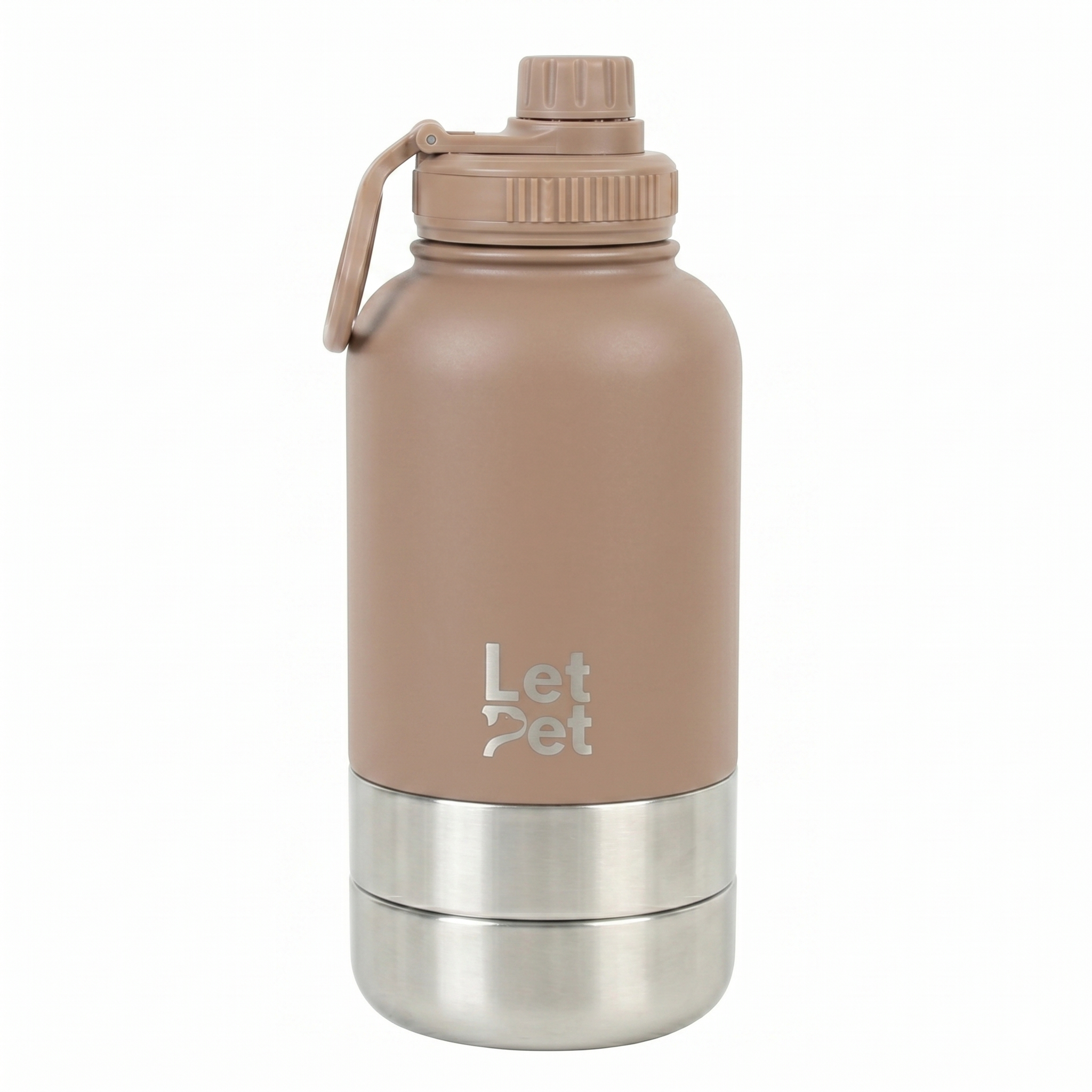 3-in-1 Stainless Steel Dog Bottle with Double Insulated Compartments - Customise it with a Pet Name Option