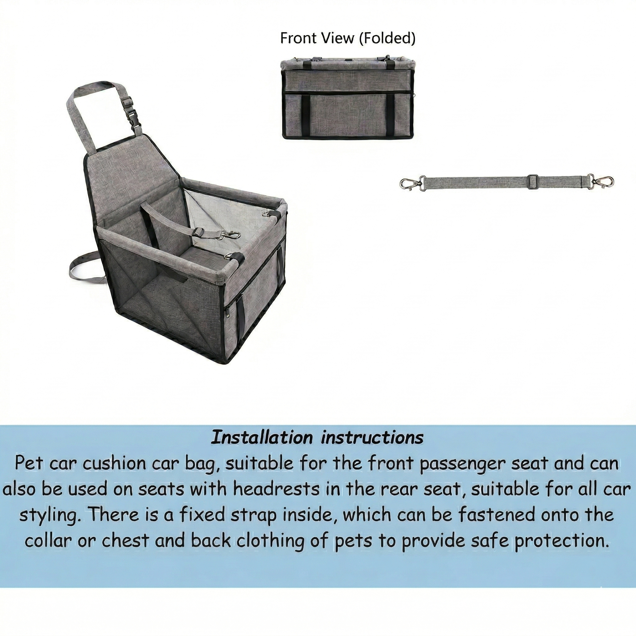High-Quality Dog Car Booster Seat - Your Dog Secure & Your Car Spotless